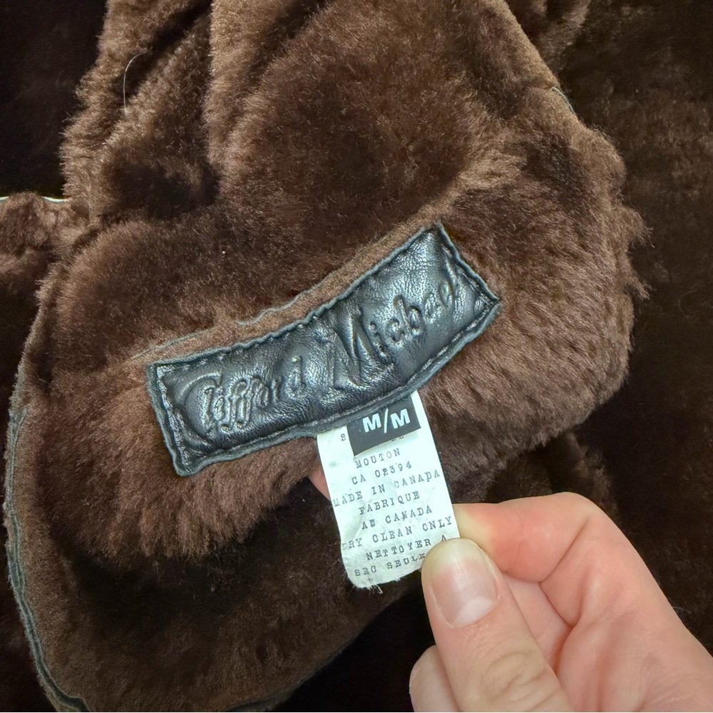 Vtg Clifford Michael Sheepskin Long Rancher Coat Oversized Canadian Adult Medium - Picture 13 of 15